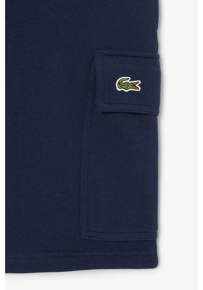 Lacoste Mens Reguler Fit Cotton Fleece Cargo Shorts Erkek Kargo Cepli Pamuk Şort Lacivert Lacivert