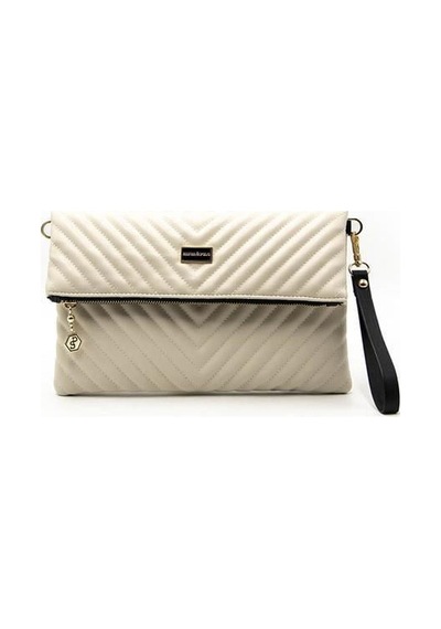 Silver Polo Sp1134 Kadın Portföy & Clutch Kapitone V Bej-bej