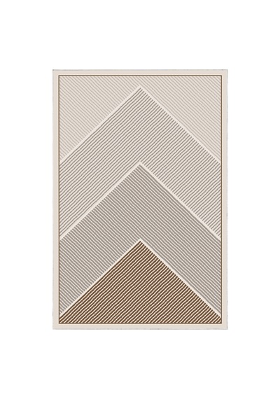 Alanur Kaymaz Yıkanabilir Dijital Baskılı Salon Halısı Trend Geometrik Al4048 Kahverengi