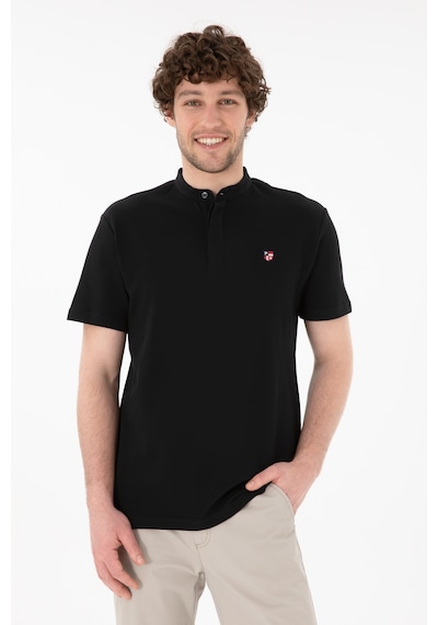 U.S. Polo Assn. Erkek Regular Fit Hakim Yaka Siyah Basic Tişört 50305914-VR046 U.S. Polo Assn. Erkek Regular Fit Hakim Yaka Siyah Basic Tişört 50305914-VR046