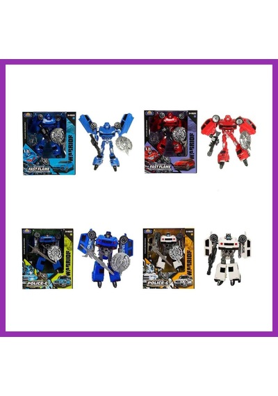 Bezos 5039 Nessiworld-yfn-robot Transformer Polıce-g/fast Flame 2r 2a Bty