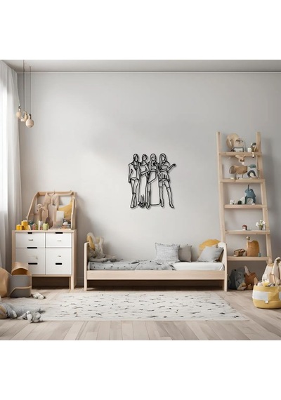Metal Duvar Dekorasyonu Black Pink Metal Duvar Tablosu Sanat