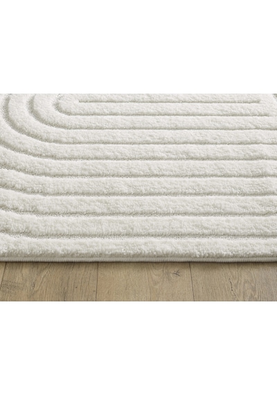 Mariesse Home Elit Bukleli Yumuşak Peluş Post Shaggy Çocuk Odası Oturma Odası Salon Mutfak Halısı 0635a Krem