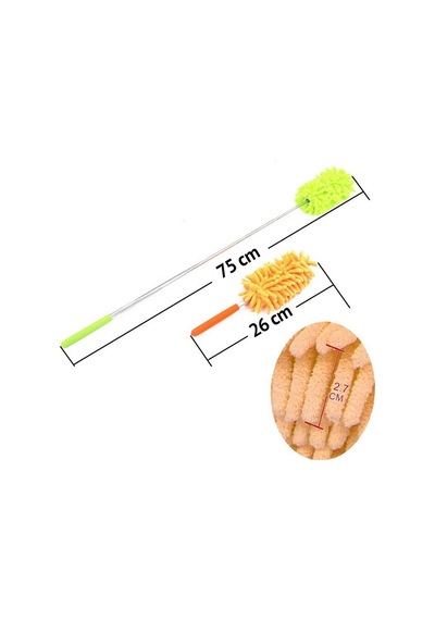 Teleskopik Mikrofiber Pratik Uzayabilen Toz Alma Fırçası Aparatı Renkli - 883024958
