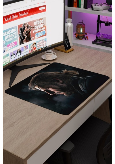 Metal Gear Solid Kaymaz Dikişli Kauçuk Oyuncu Mousepad V2 - 48x40 Xl Gaming Mouse Pad Fare Altlığı