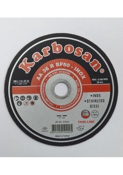 Karbosan Thinline Inox Kesici 180X1 9X22 23 Mm