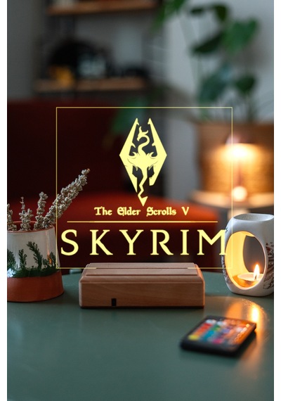 The Elder Scrolls V: Skyrim 16 Renk Kumandalı 3d Gece Lambası