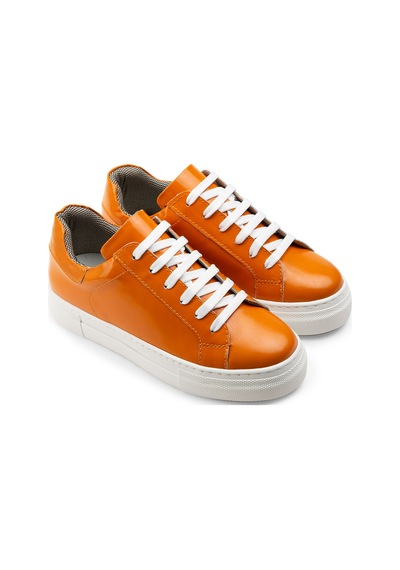 Deery Hakiki Deri Turuncu Sneaker Kadın Ayakkabı - Z1681Ztrcc02 Turuncu