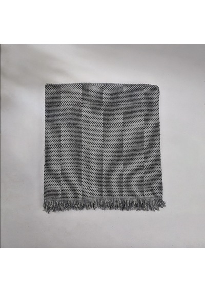 Curly Çift Kişilik Battaniye Siyah Gri 200x220 Cm Diğer