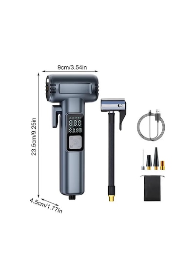 Dijital Lcd Ekranlı 4000mah 150 Psi Hava Kompresörü Powerbank Özellikli Araç Lastik Şişirme Pompası