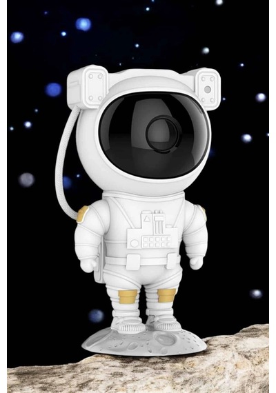 Hubrendy Tekno Astronot Bluetooth Hoparlör Gökyüzü Projektör Gece Lambası