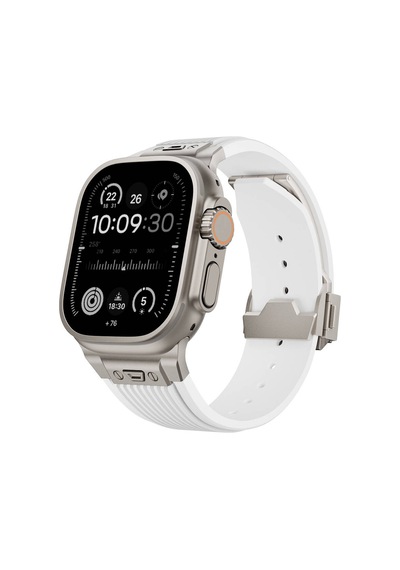 Apple Uyumlu  Watch Ultra 1 / 2 49mm Kordon Klipsli Spor Görünümlü Silikon Kordon 113