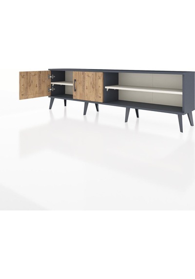 Arges Tv Ünitesi 2 Raflı 2 Kapaklı 176x30x51 Antrasit-çam/aytaşı Atlas Çam/aytası Arges Tv Ünitesi 2 Raflı 2 Kapaklı 176x30x51 Antrasit-çam/aytaşı Atlas Çam/aytası