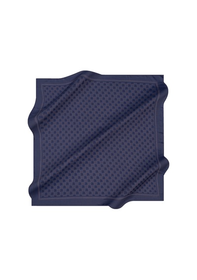 Aker Mavi 100x100 Kare Jakar Eşarp Mavi Mavi