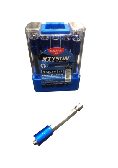 Tyson Mıknatıs Uçlu Bits Uç Ph 2x65mm 10 Adet - Tek Yönlü Tyson Mıknatıs Uçlu Bits Uç Ph 2x65mm 10 Adet - Tek Yönlü