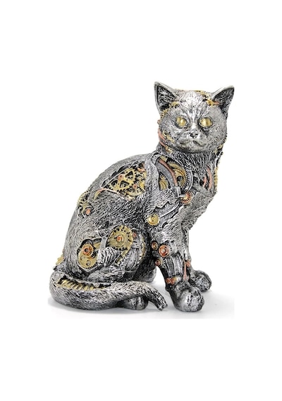 Steampunk Polyester Kedi Figürü Alk2454 01