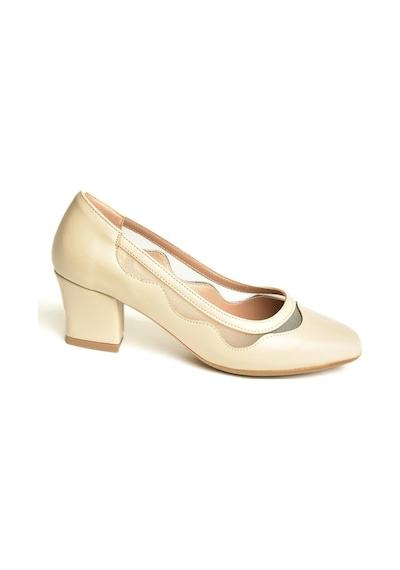 Fox Shoes U820052809 Ten Kalın Topuklu Kadın Ayakkabı Ten