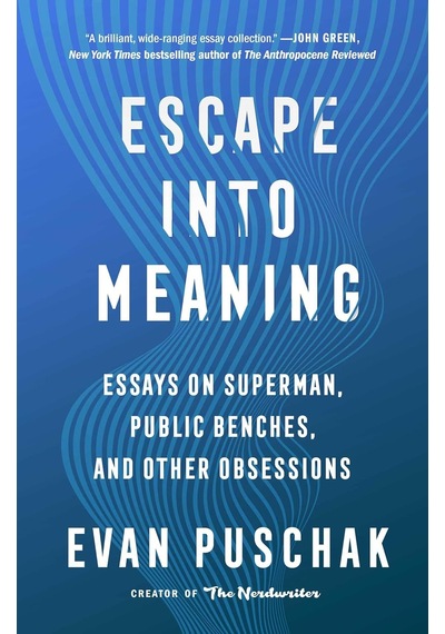 Escape Into Meaning: Essays On Superman, Public Benches, And Other Obsessions