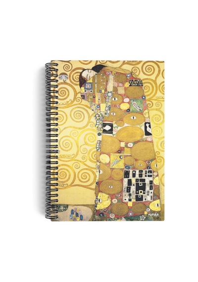 Gustav Klimt/the Embrace, 1905-09 / Spiralli Defter 14 / A5 / Çizgisiz / 100 Sayfa / Sanat