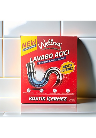 Wellnax Lavabo Açıcı 2x75 G Lavabo Açar, Koku Giderir Kostik İçermez