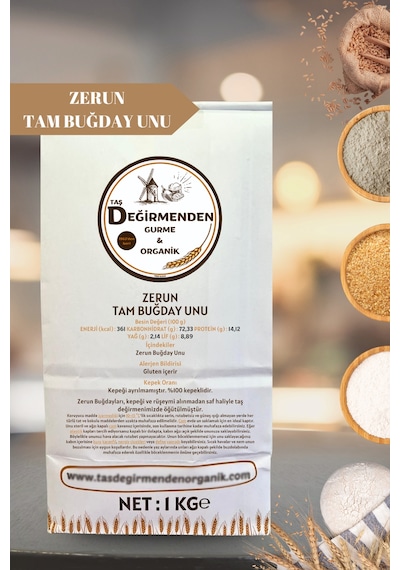 Zerun Tam Buğday Unu - 1 Kilo