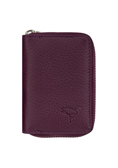 Nehironline Clovis Hakiki Deri Unisex Cüzdan - Mürdüm Mürdüm