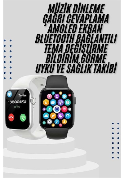 Akıllı Saat Yeni Nesil Android Ve İos Uyumlu Titreşim Modlu Alarm Kronometre