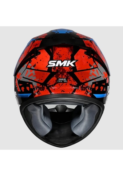 Smk Stellar-s01 Flare Kapalı Kask Gl235 Kırmızı - Mavi
