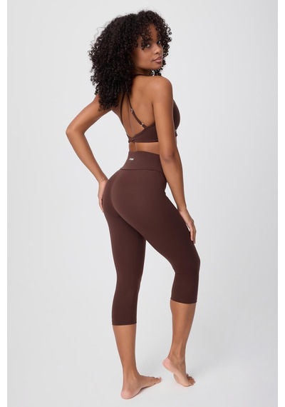 Hıghrıse Comfortflex Yüksek Bel Kapri Spor & Aktif Yaşam Taytı-2837 Kahverengi