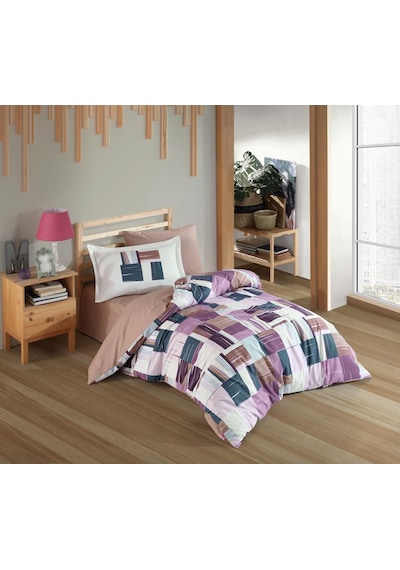 Hobby Tek Kişilik Poplin Nevresim Takımı Dream Bordo
