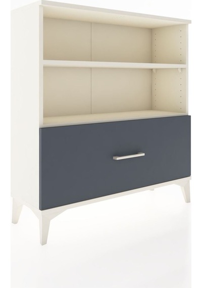 Arges Şifonyer 2 Raflı Tek Çekmeceli 88x30x96 Aytaşı-antrasit Aytaşı