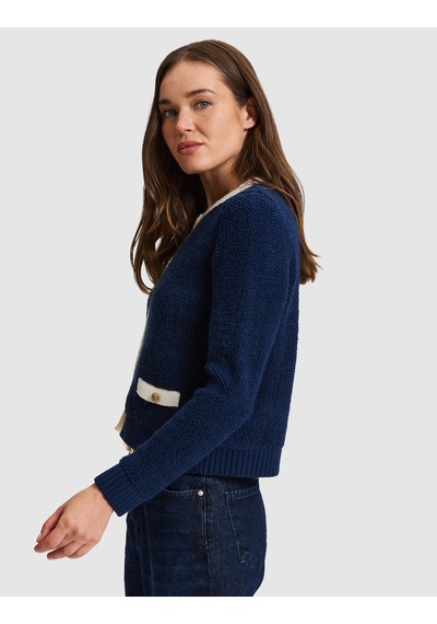 Pierre Cardin Lacivert Crop Top Triko Hırka 50331278 Vr033