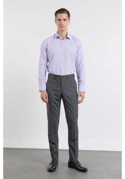 İmza Siyah - Füme Yan Cep Kazayağı Desen Slim Fit Esnek Classic Pantolon 1003255174 İmza Siyah - Füme Yan Cep Kazayağı Desen Slim Fit Esnek Classic Pantolon 1003255174