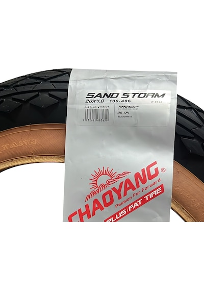 Chaoyang 20x4.00 3mm Zırhlı Fat Bike Bisiklet Lastiği Amber
