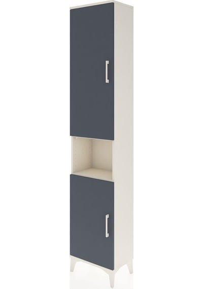 Arges Dolap 5 Raflı 2 Kapaklı 44x30x221 Aytaşı-antrasit Aytaşı