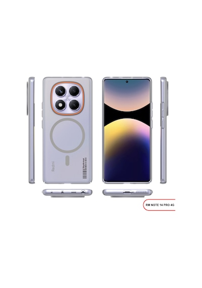 Redmi Note 14 Pro 4g Magsafe Uyumlu Mat Sert Klein Kılıf Gri