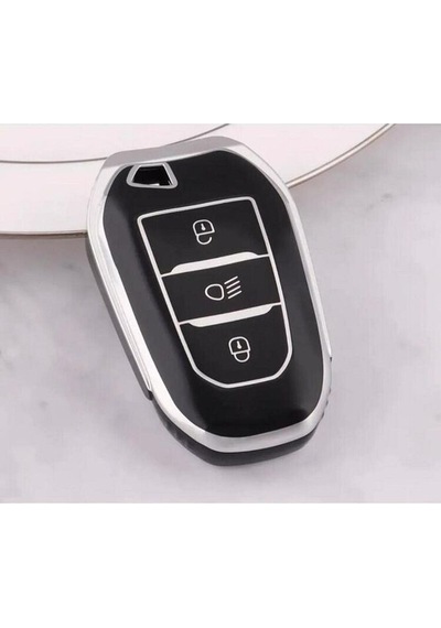 Citröen C3 C4 C5 Aircross Anahtar Koruma Kılıfı Far Tuşlu 2.resim