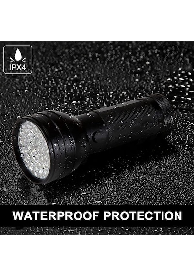 Tarez Ultraviyole Mor Işık Uv 51 Led 395 NM El Feneri Siyah