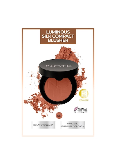 Note Cosmetique Luminous Silk Compact Blusher Toz Allık - 05 Desert Rose