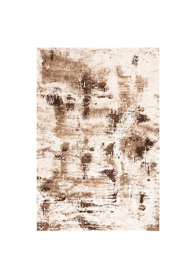 Kartela Halı Nivo Halı Kaymaz Taban Makinede Yıkanabilir Halı Kahverengi - 60 X 90 Cm