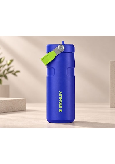 Stanley The Iceflow Bottle Flip Straw 2.0 0.47l Pipetli Termos 10-12110-0209 Mavi