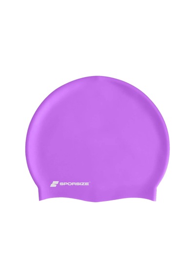 Silicone Swimming Cap - Deniz Ve Havuz Silikon Yüzücü Bonesi Mor