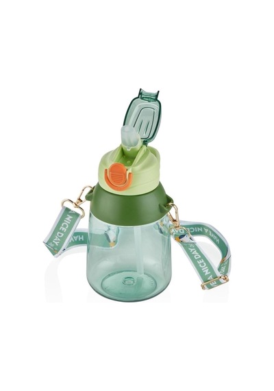 800ml Askılı Pipetli Tritan Su Matarası Hayvan Sticker Hediyeli 6975072052689