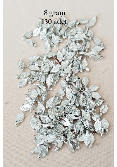 Oya Abiye Bileklik Kolye Pleksi Metalik Plastik Pul Gümüş Renk 8 Gram 130 Adet - Bnc514