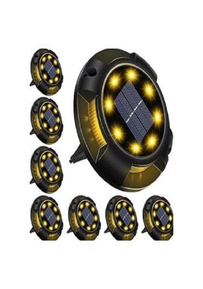 Mobgift 4'lü Solar Panelli Kazıklı Zemin Solar Ledi 8+4 Led Beyaz