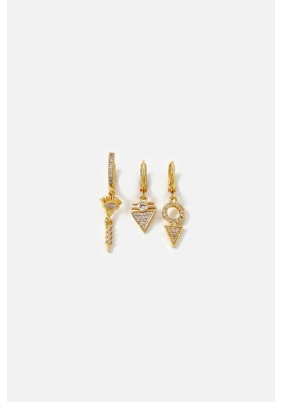 Tılsım Set Küpe Gold