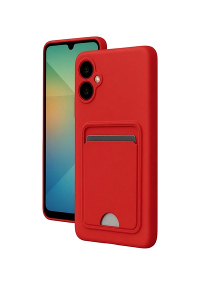 Samsung Galaxy A07 4g Kelvin Kartvizitli Silikon - Kırmızı