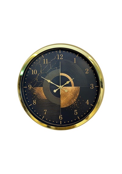 Altın İhtişam 40 X 40 Cm Gold Metal Duvar Saati