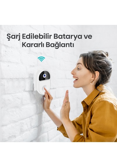 Wi-fi Görüntülü Akıllı Kapı Zili Kamera Telefon Kontrollü Ev Güvenlik Kamerası