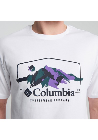 Columbia Explore Outdoors Ss Erkek Beyaz T-shirt 9110831100 Beyaz